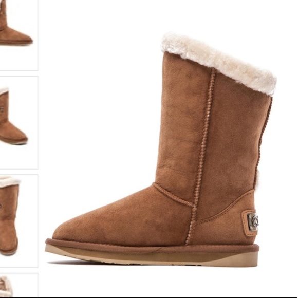 Australia Luxe Collective Nordic Shearling Short Boot Chestnut 7 7.5 38 - Picture 4 of 15